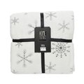 Everlands Decoris Brown/White Snowflake Throw blanket Indoor Christmas Decor 613510